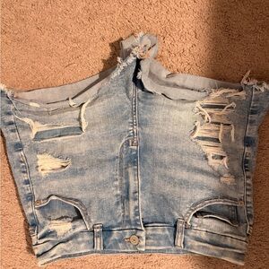 Distressed Denim high waisted American Eagle Curvy Hi-rise shorts